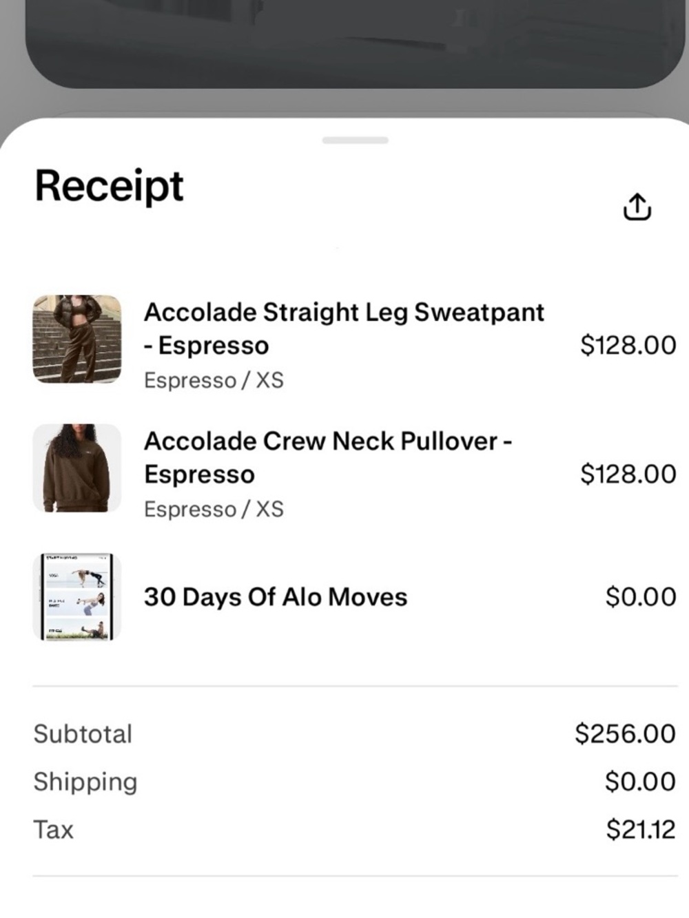 ALO Yoga Womens Espresso Brown Sweatpants & Sweatshirt Set - Picture 6 of 6